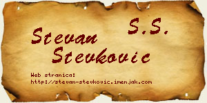 Stevan Stevković vizit kartica